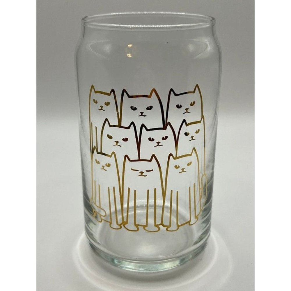 Cat Beer Can Glass